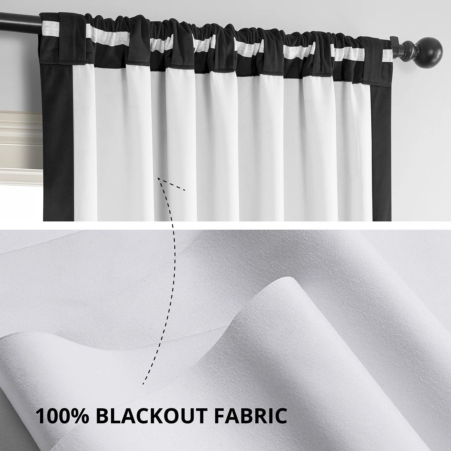Warm Black Signature Velvet Blackout Curtain